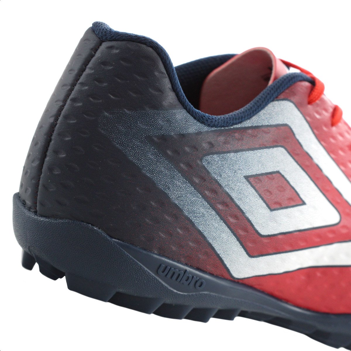 Chuteira Umbro Society Warskin Vermelha e Marinho - Masculina Vermelho 9
