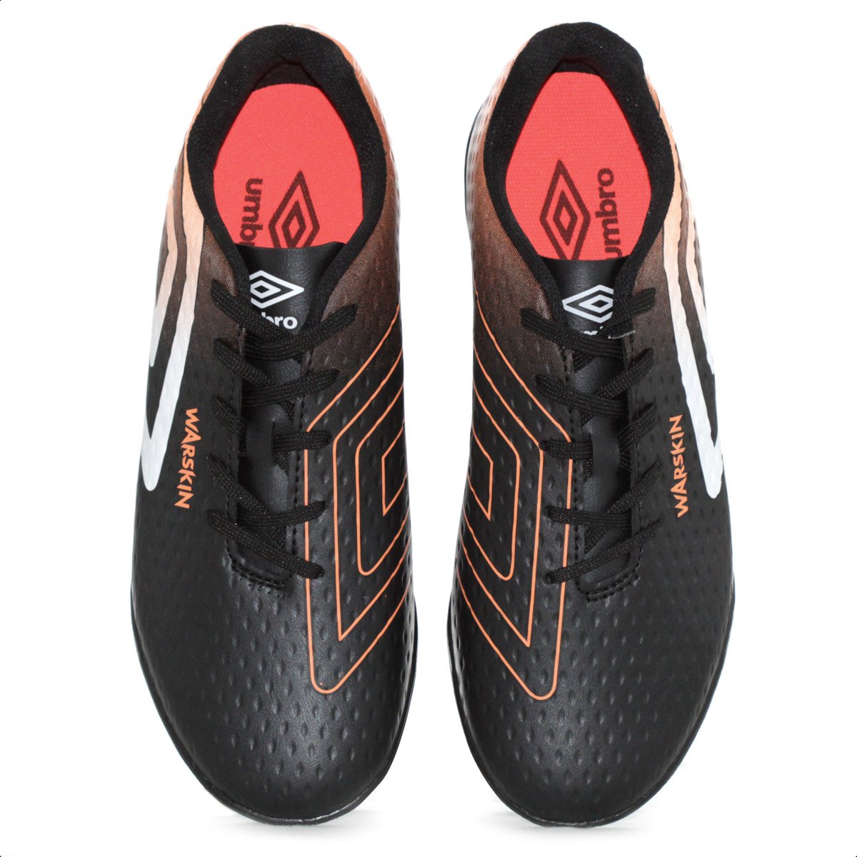 Chuteira Umbro Society Warskin Preta e Laranja - Masculina Preto 5