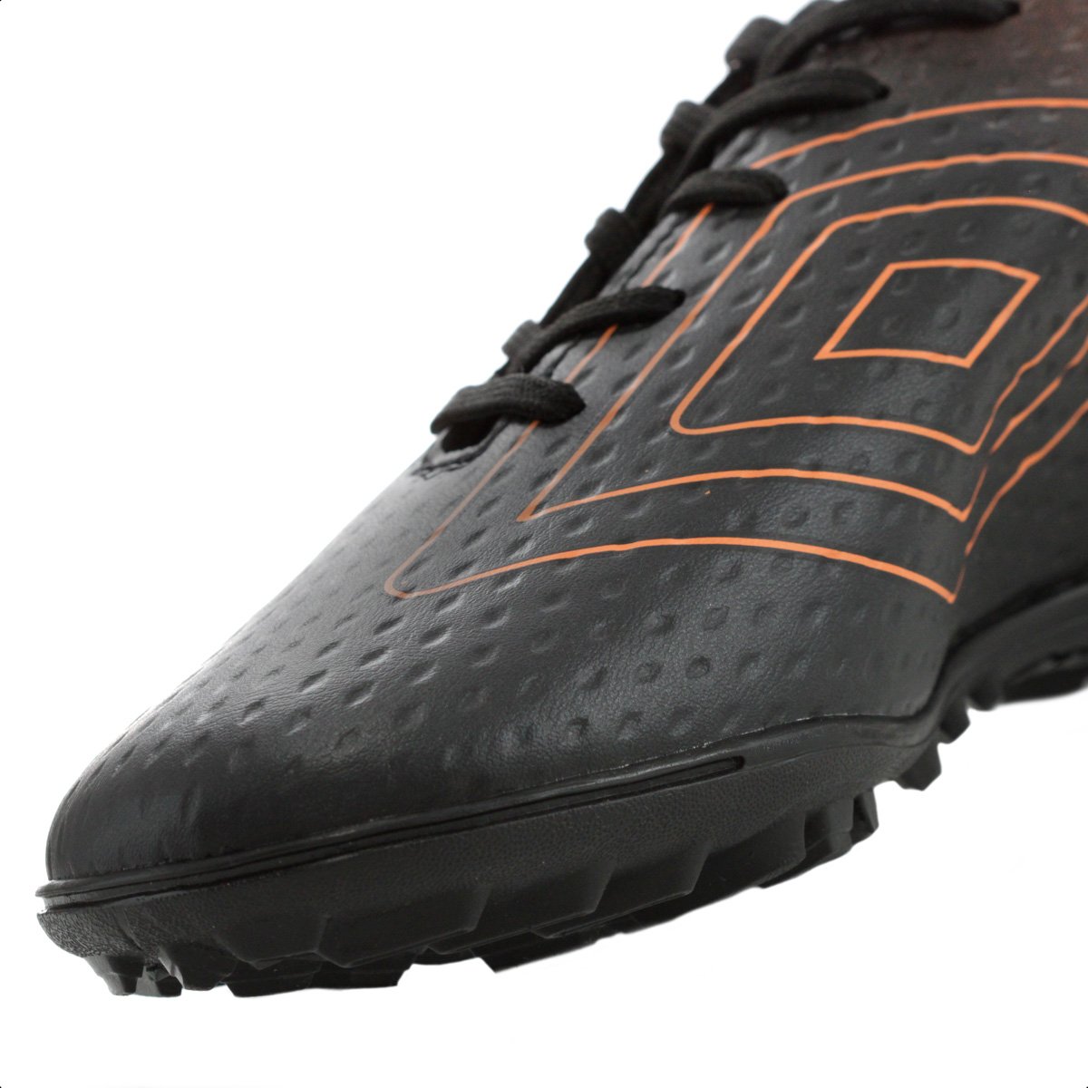 Chuteira Umbro Society Warskin Preta e Laranja - Masculina Preto 7
