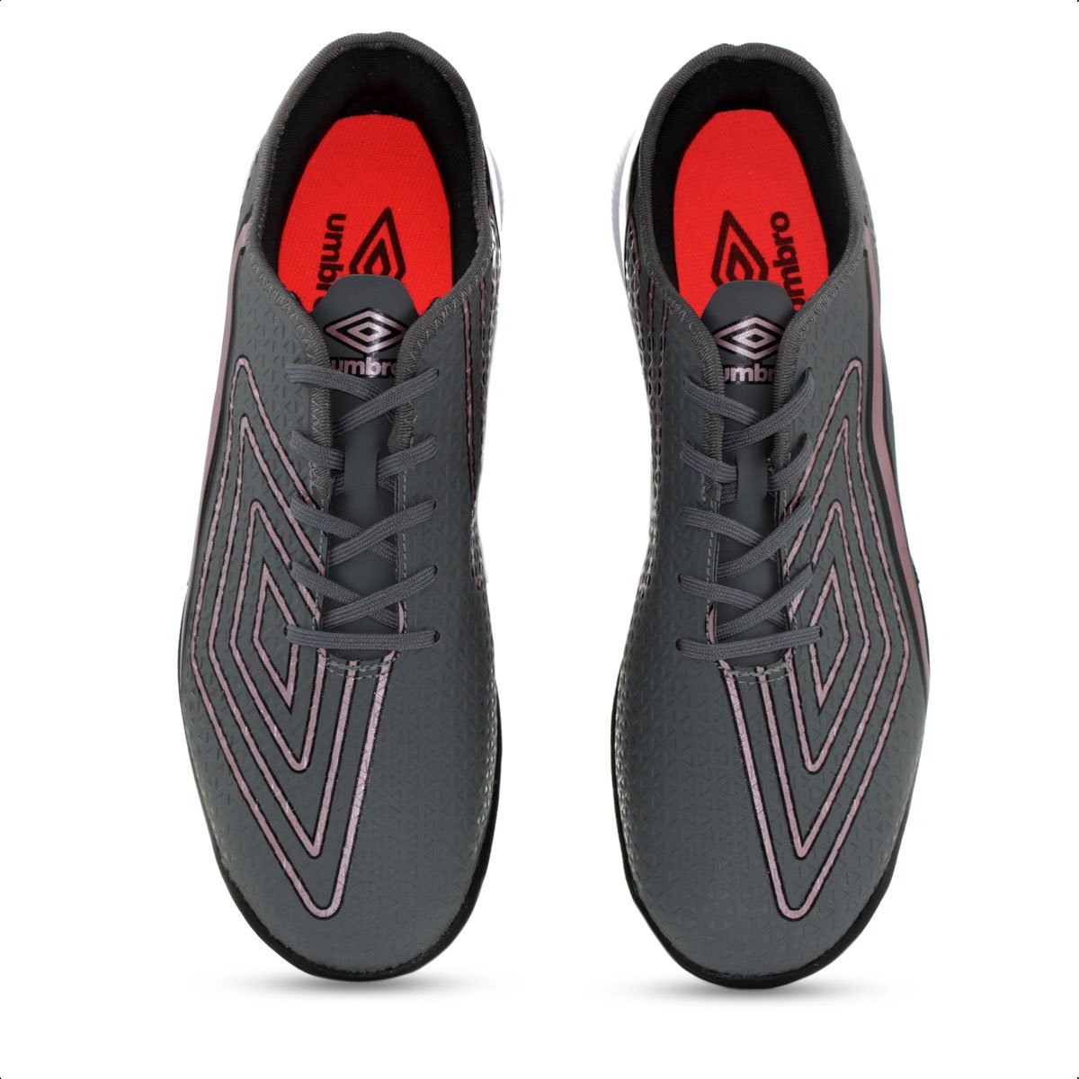 Chuteira Umbro Society Chrome Cinza e Rosa - Masculino Cinza 5