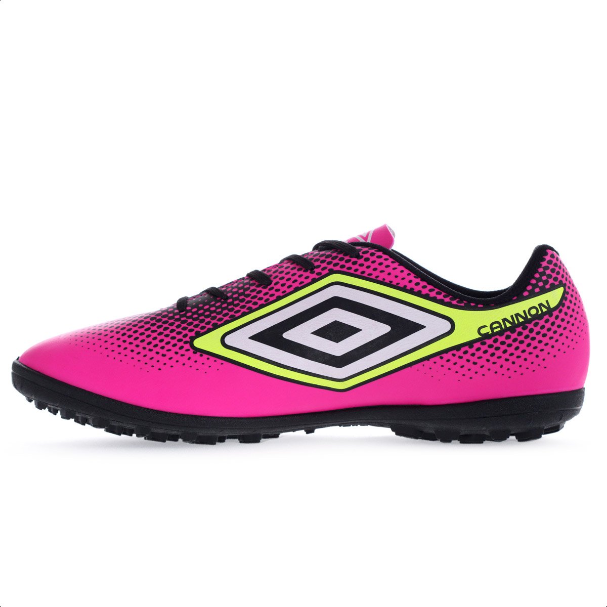 Chuteira Umbro Society Cannon Rosa Preto e Limao - Masculina Rosa 3