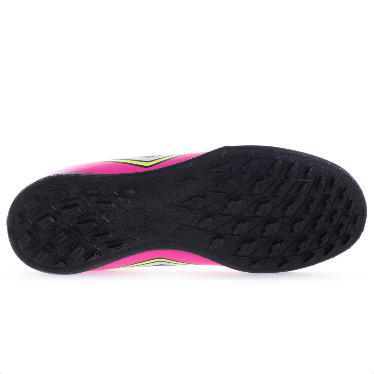 Chuteira Umbro Society Cannon Rosa Preto e Limao - Masculina Rosa 7