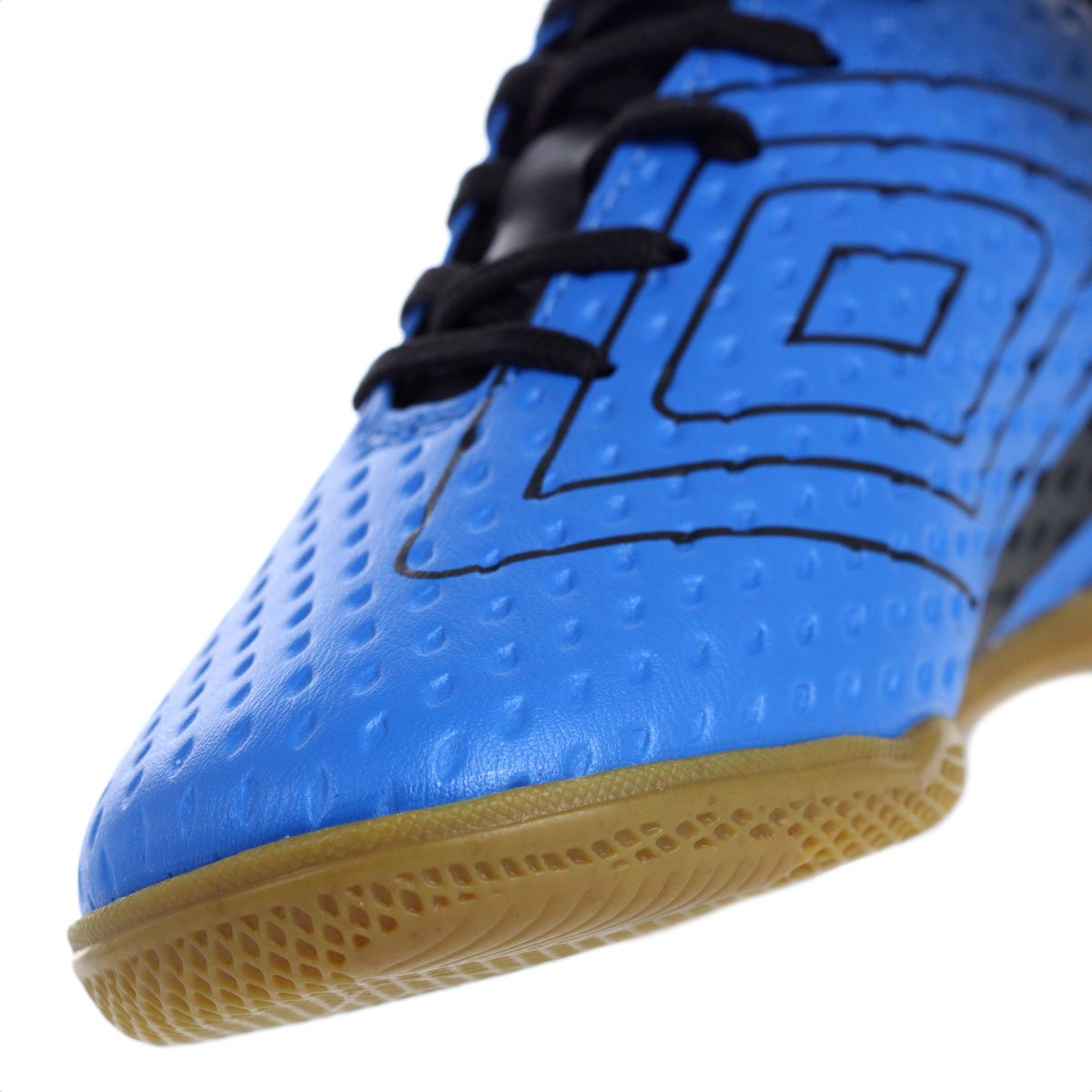 Chuteira Umbro Futsal Warskin JR Azul Verde e Preto - Infantil Azul 8