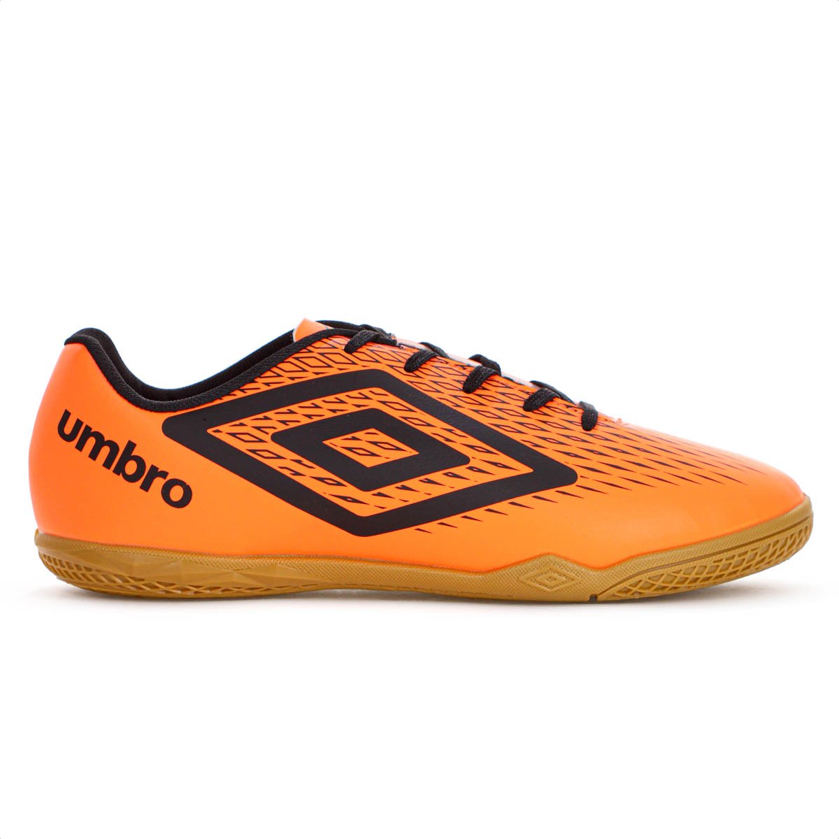 Chuteira Umbro Futsal X Diamond Laranja Fluor e Preto - Masculino