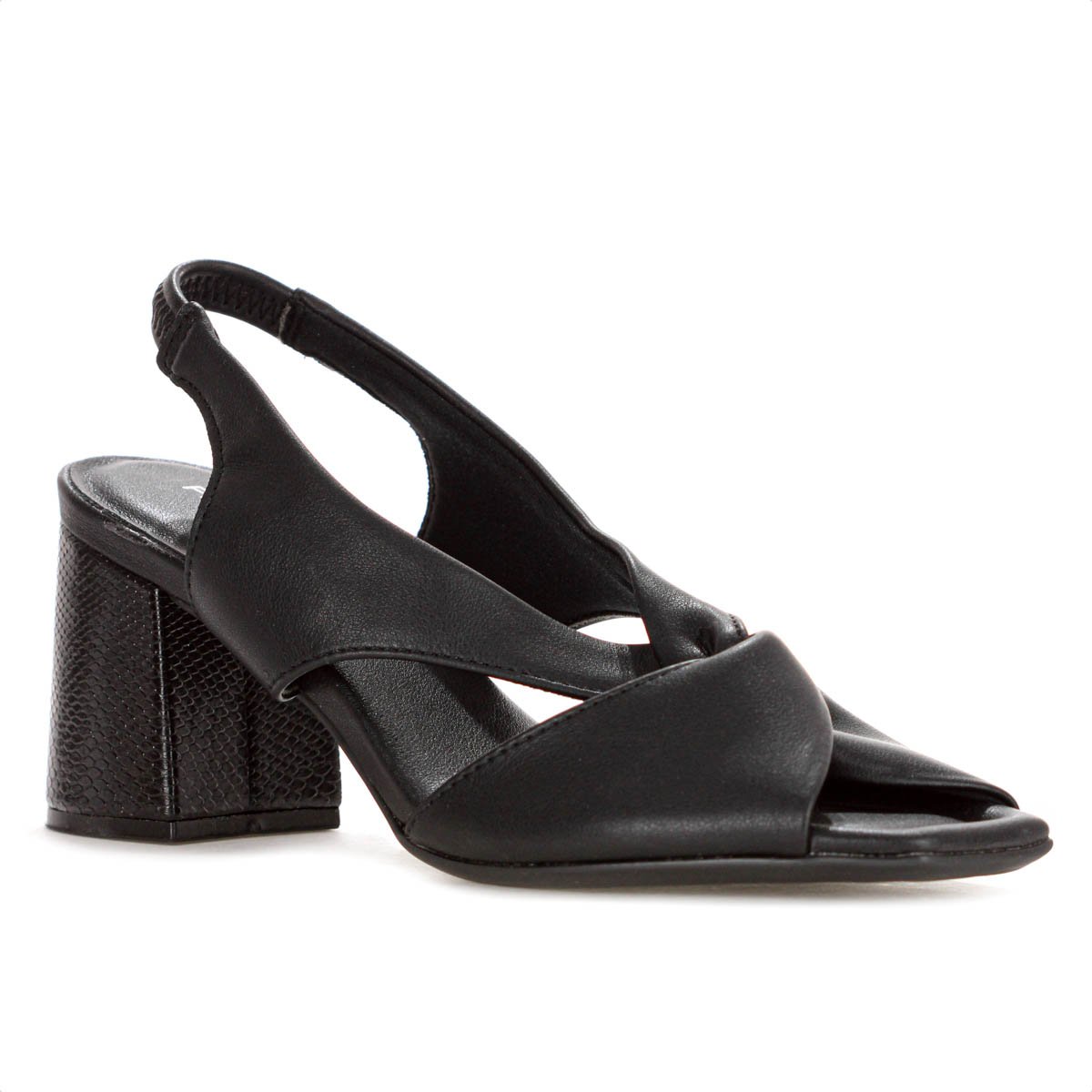 Sandalia Piccadilly Salto Medio Flavia Preto - Feminino