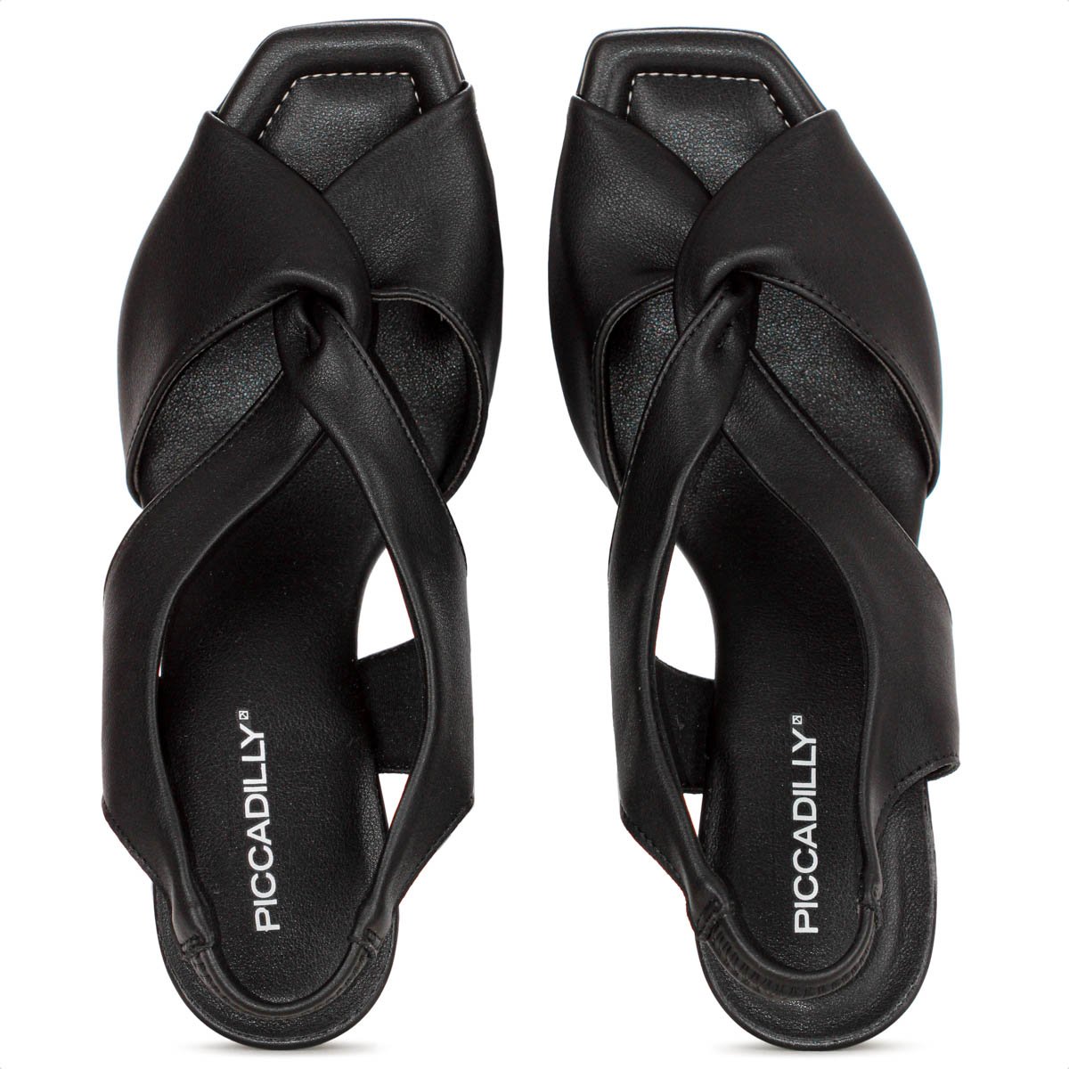 Sandalia Piccadilly Salto Medio Flavia Preto - Feminino Preto 5