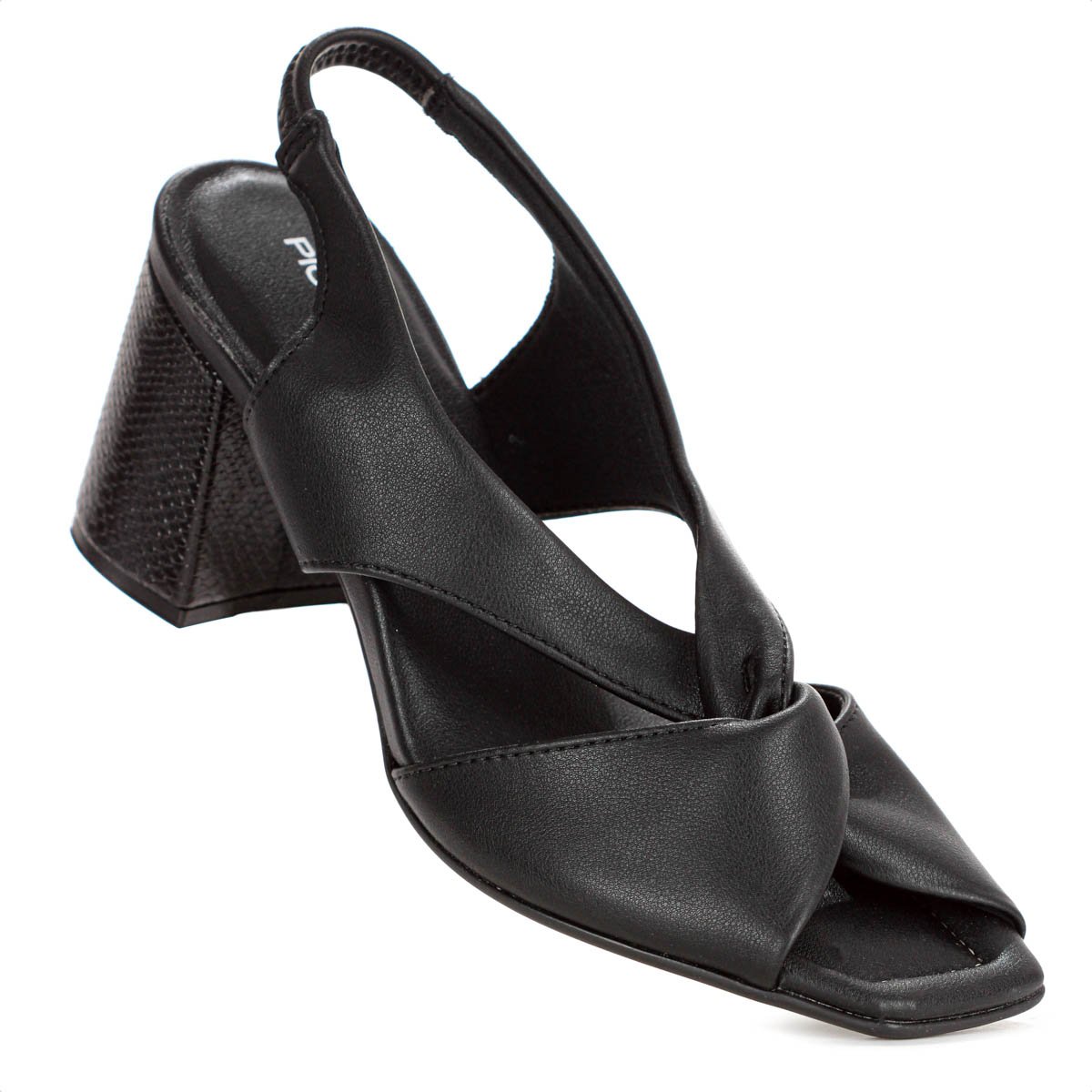 Sandalia Piccadilly Salto Medio Flavia Preto - Feminino Preto 7