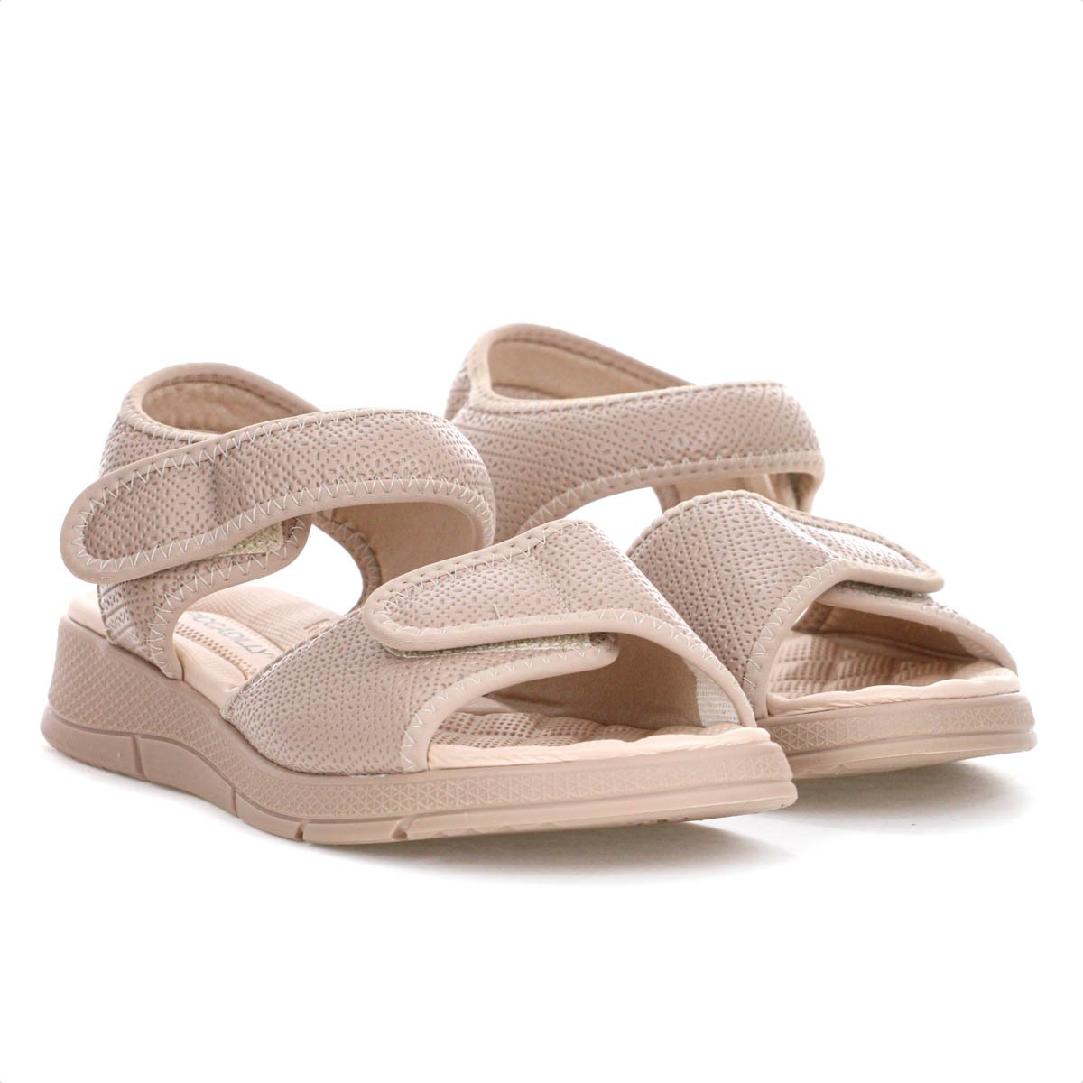 Sandalia Piccadilly Esporao Papete Anabela Bege - Feminino Bege 2