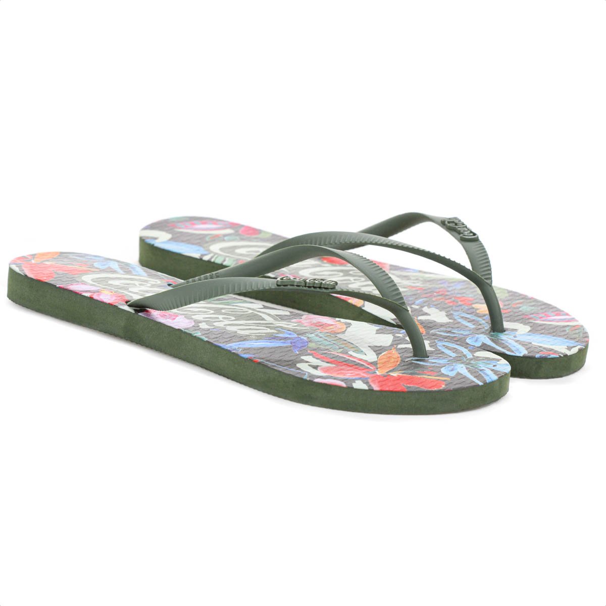 Chinelo Coca Cola Bahai Verde Musgo - Masculino Verde 2