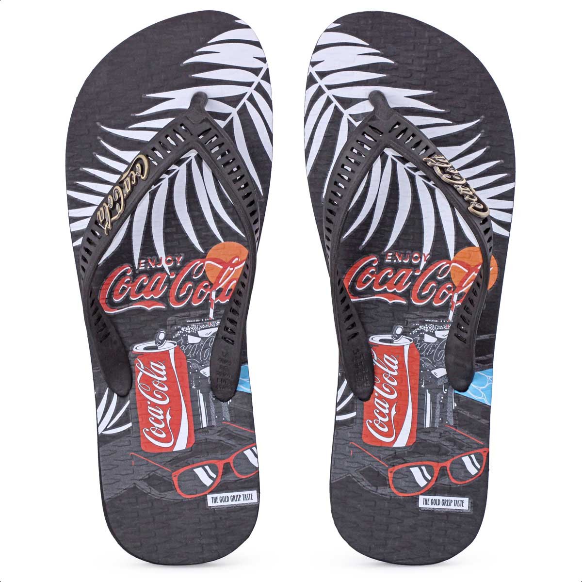 Chinelo Coca Cola Crisp Taste Cc3938 Preto - Masculino Preto 2