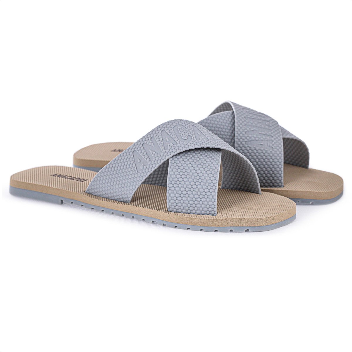 Rasteira Anacapri Tiras Cruzadas Injetada Azul Bebe - Feminino Azul 3