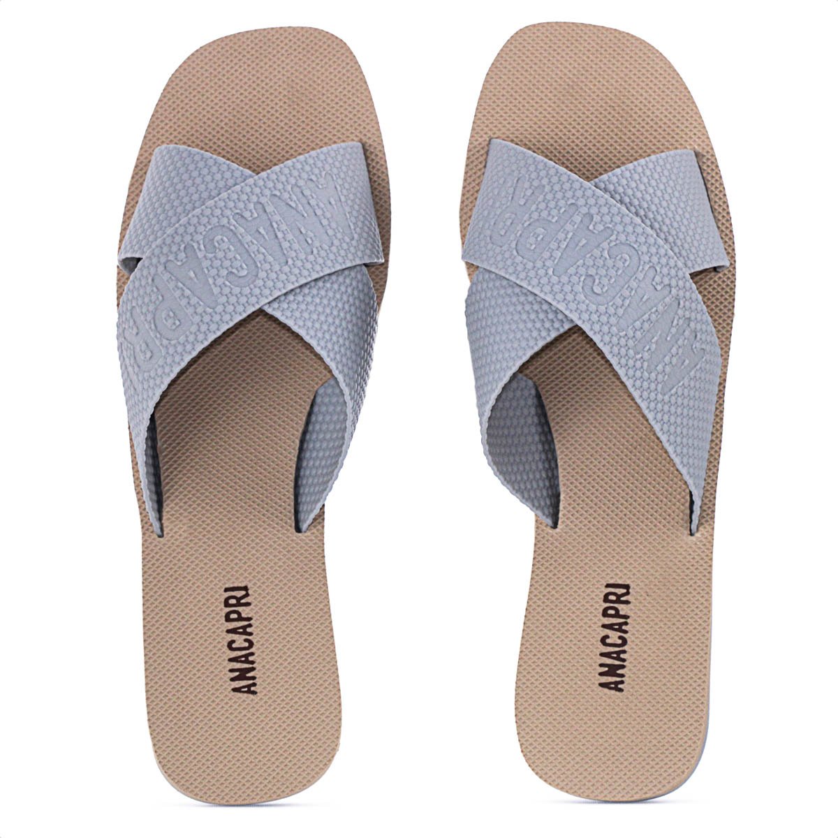 Rasteira Anacapri Tiras Cruzadas Injetada Azul Bebe - Feminino Azul 5