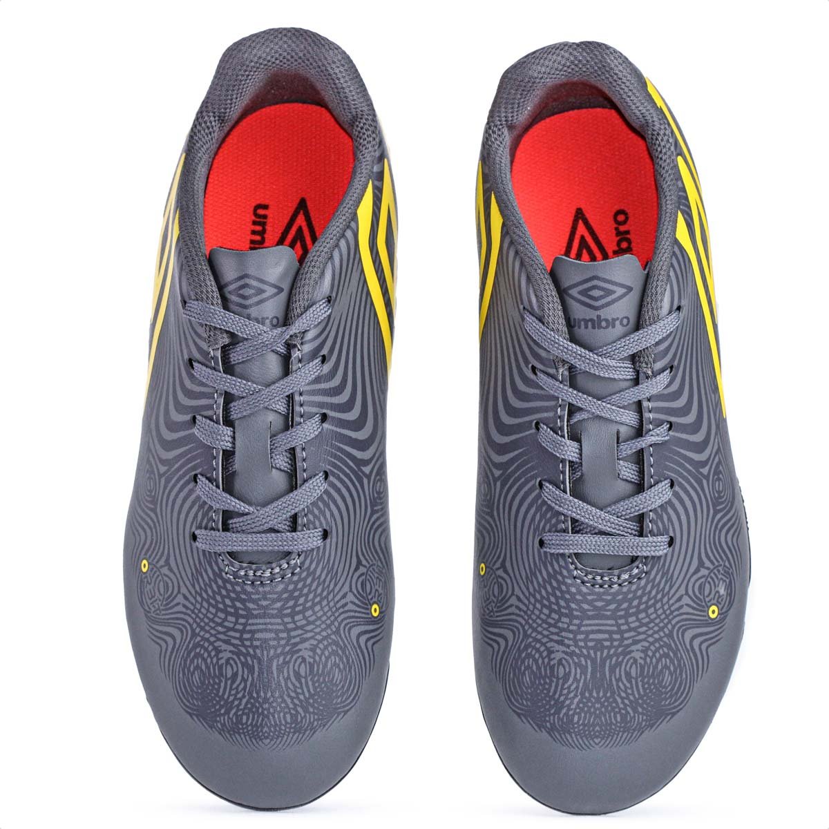 Chuteira Umbro Campo Orbit Jr Cinza Amarelo e Preto - Infantil Cinza 6