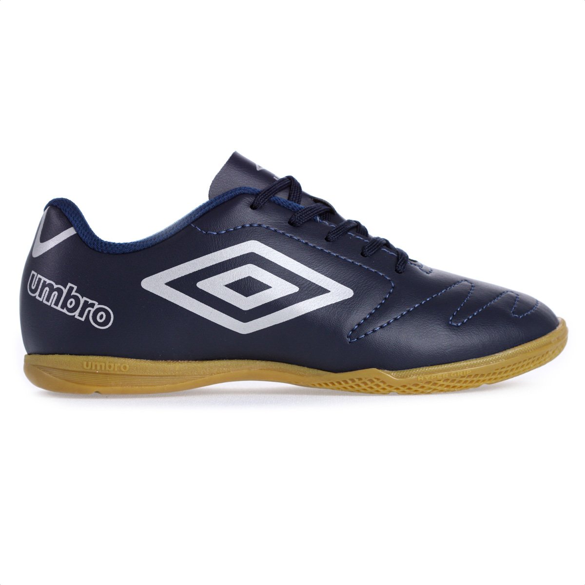 Chuteira Umbro Futsal Class 2.2 JR Azul Escuro e Cinza - Infantil Azul Escuro 2