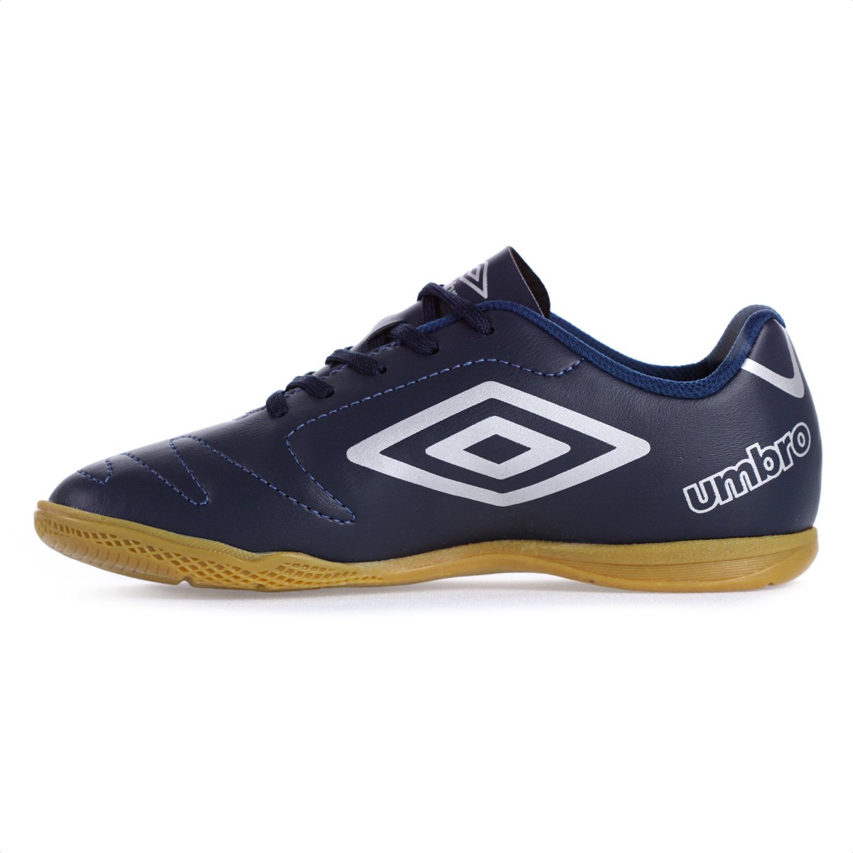 Chuteira Umbro Futsal Class 2.2 JR Azul Escuro e Cinza - Infantil Azul Escuro 3