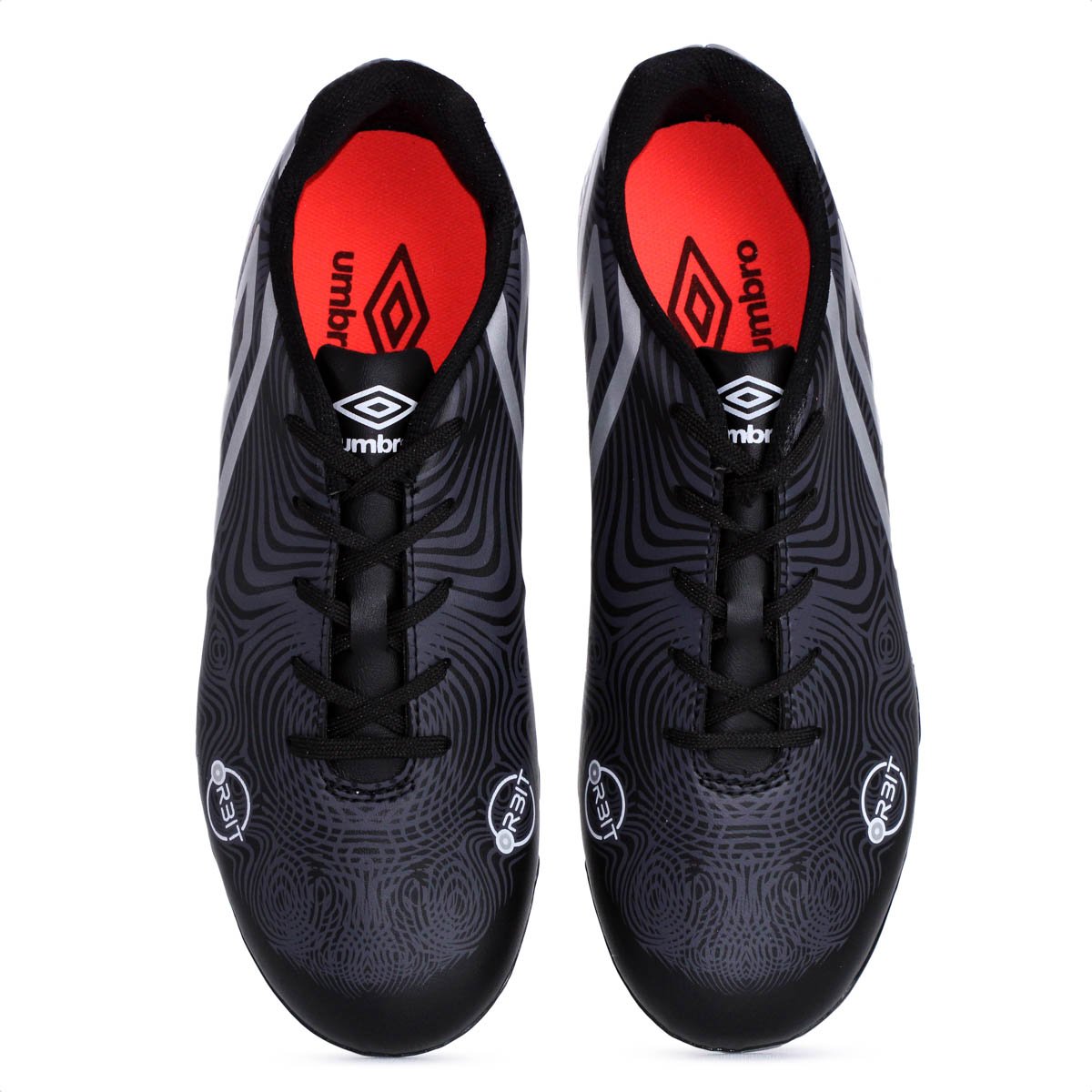 Chuteira Umbro Campo Orbit Preto Cinza e Branco - Masculino Preto 6