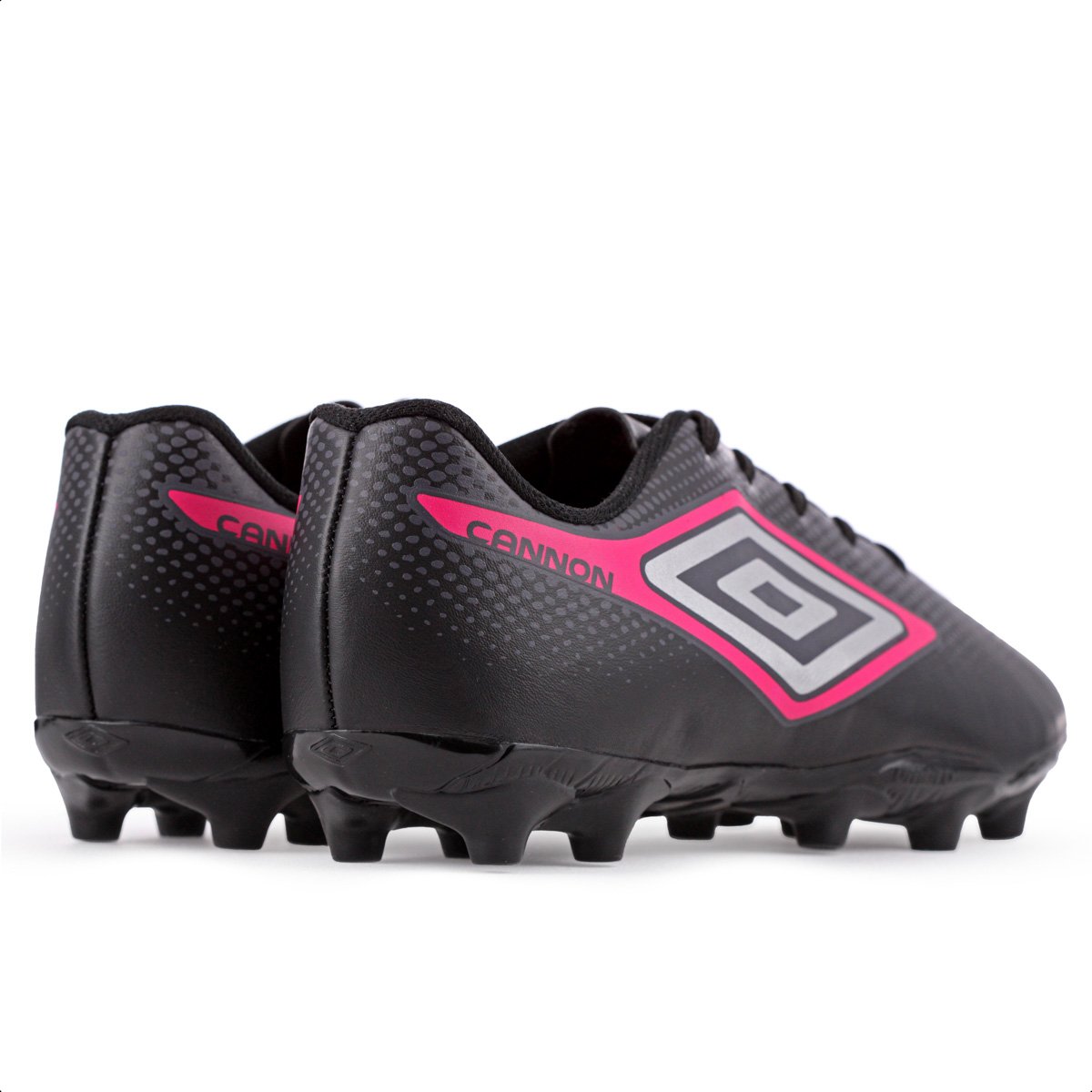 Chuteira Umbro Campo Cannon Preto Cinza e Rosa - Masculina Preto 4