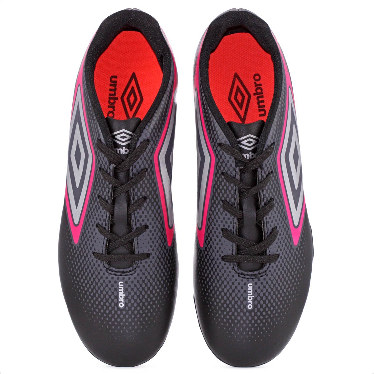 Chuteira Umbro Campo Cannon Preto Cinza e Rosa - Masculina Preto 5