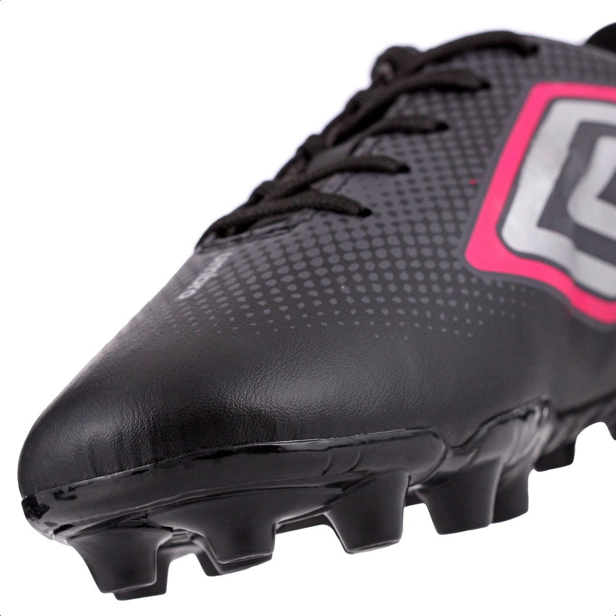 Chuteira Umbro Campo Cannon Preto Cinza e Rosa - Masculina Preto 7