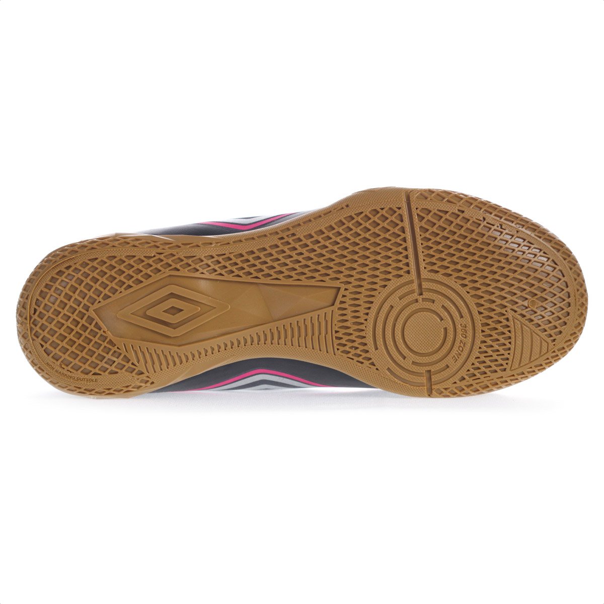 Chuteira Umbro Futsal Cannon Preto Cinza e Rosa - Masculina Preto 7
