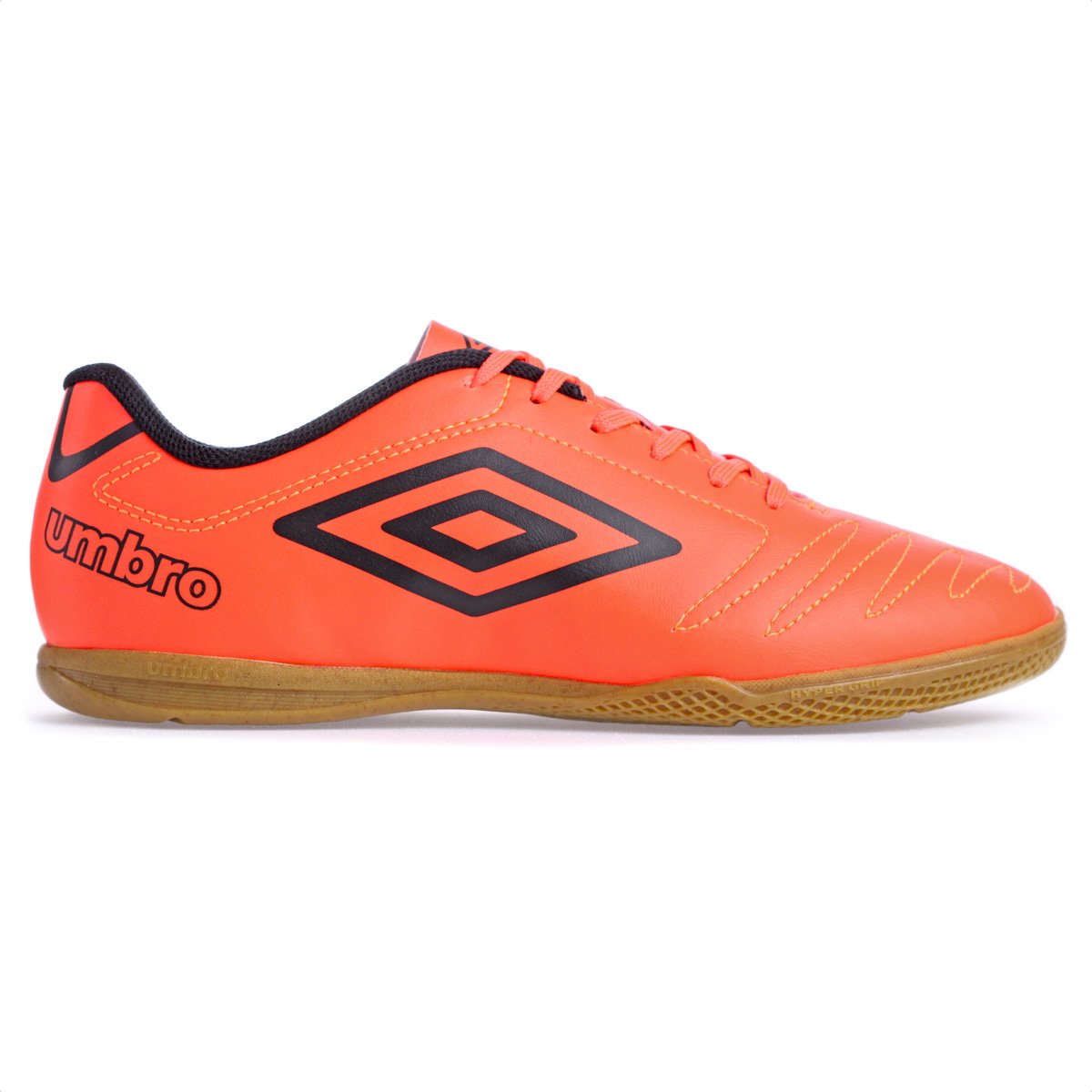 Chuteira Umbro Futsal Class Coral e Preto - Masculino