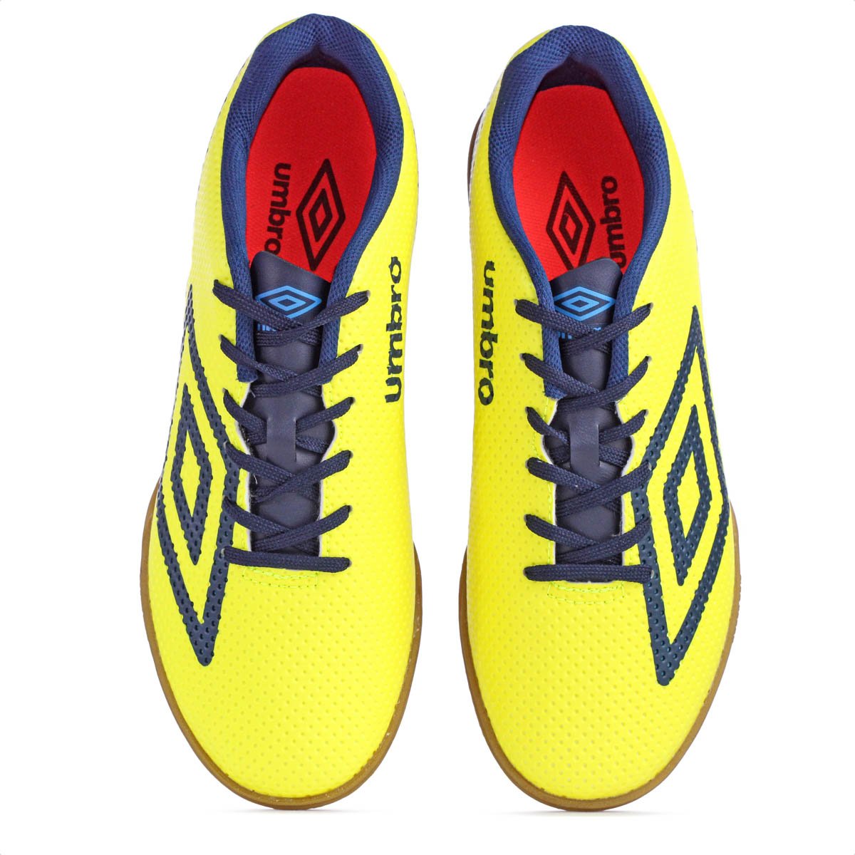 Chuteira Umbro Futsal Force Amarelo Marinho e Branco - Masculino Amarelo 6