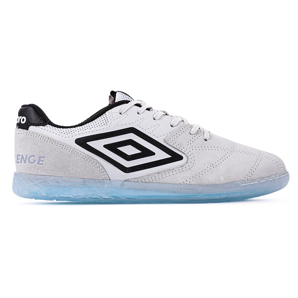 Chuteira Umbro Futsal Pro Challenge Branco Preto e Azul - Masculino
