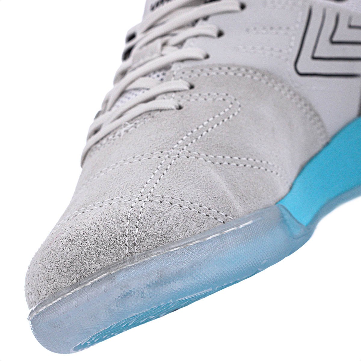 Chuteira Umbro Futsal Pro Challenge Branco Preto e Azul - Masculino Branco/Cinza/Azul 7