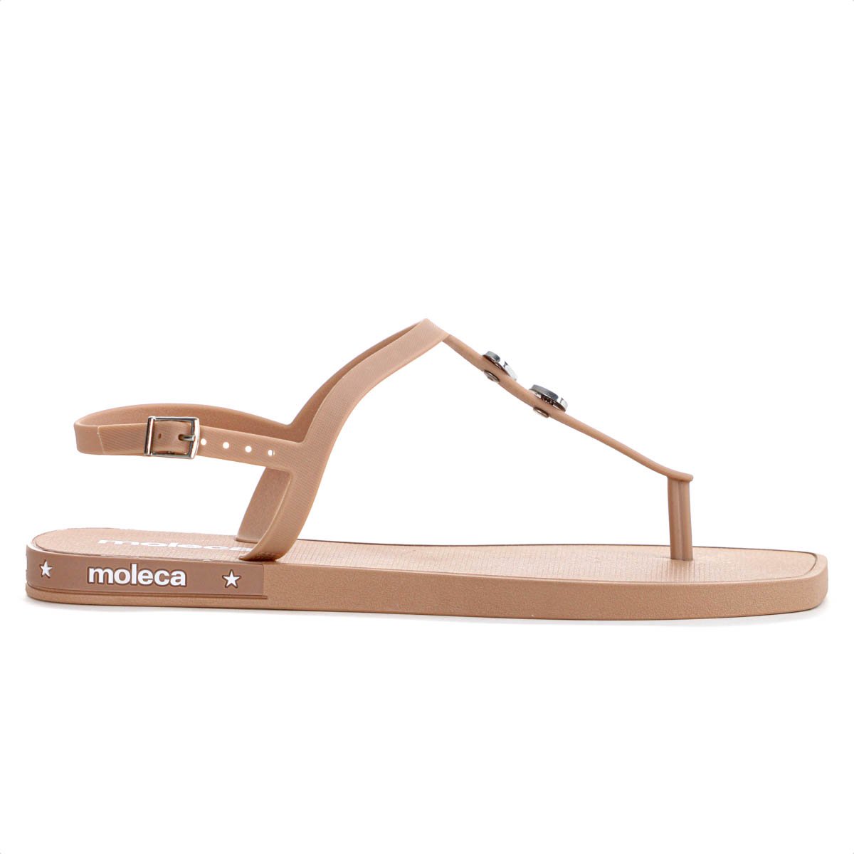 Sandalia Moleca Tira Pronta Pin Emoji Nude - Feminino Bege 2