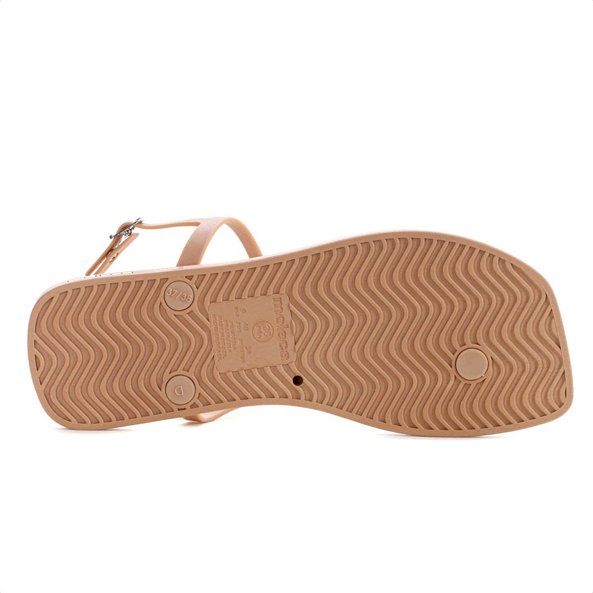 Sandalia Moleca Tira Pronta Pin Emoji Nude - Feminino Bege 6