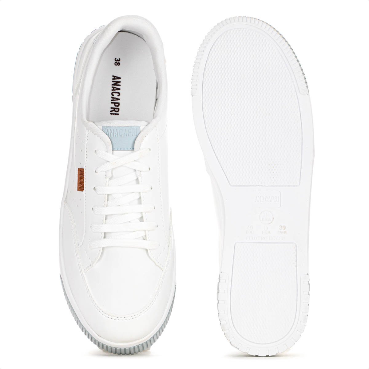 Tenis Anacapri  Urban Furinhos Branco e Azul Ardosia - Feminino Branco 4