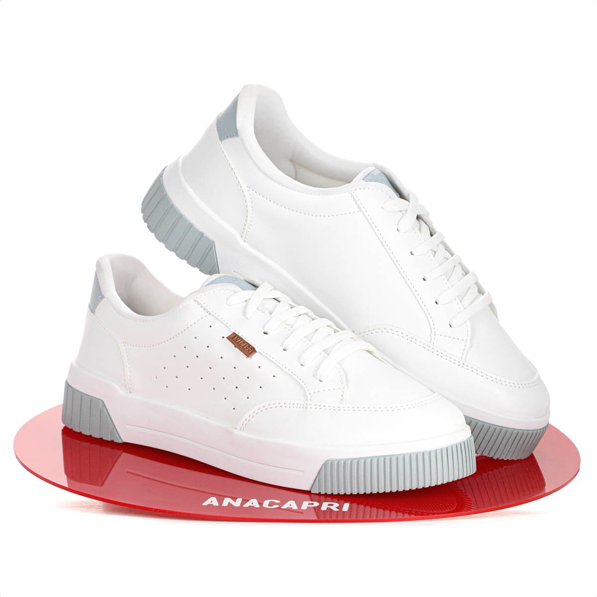 Tenis Anacapri  Urban Furinhos Branco e Azul Ardosia - Feminino Branco 8