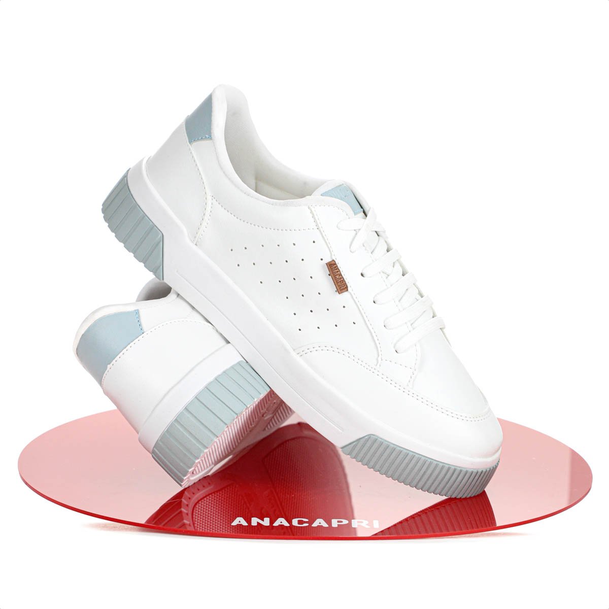 Tenis Anacapri  Urban Furinhos Branco e Azul Ardosia - Feminino Branco 9