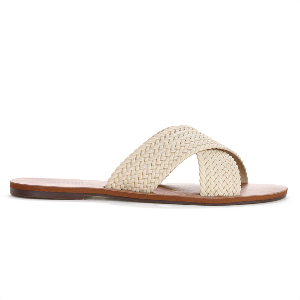 Rasteira Anacapri Tiras Cruzadas Trancada Perola Bege - Feminino Bege 2