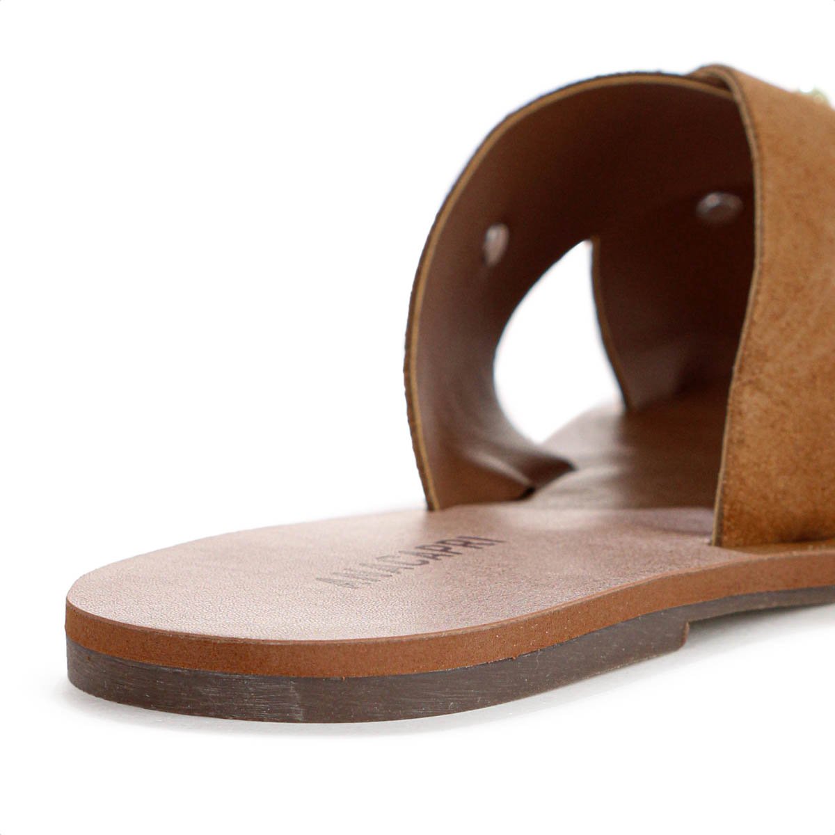 Rasteira Anacapri Tiras Cruzadas Pedrarias Marrom - Feminino Marrom 9