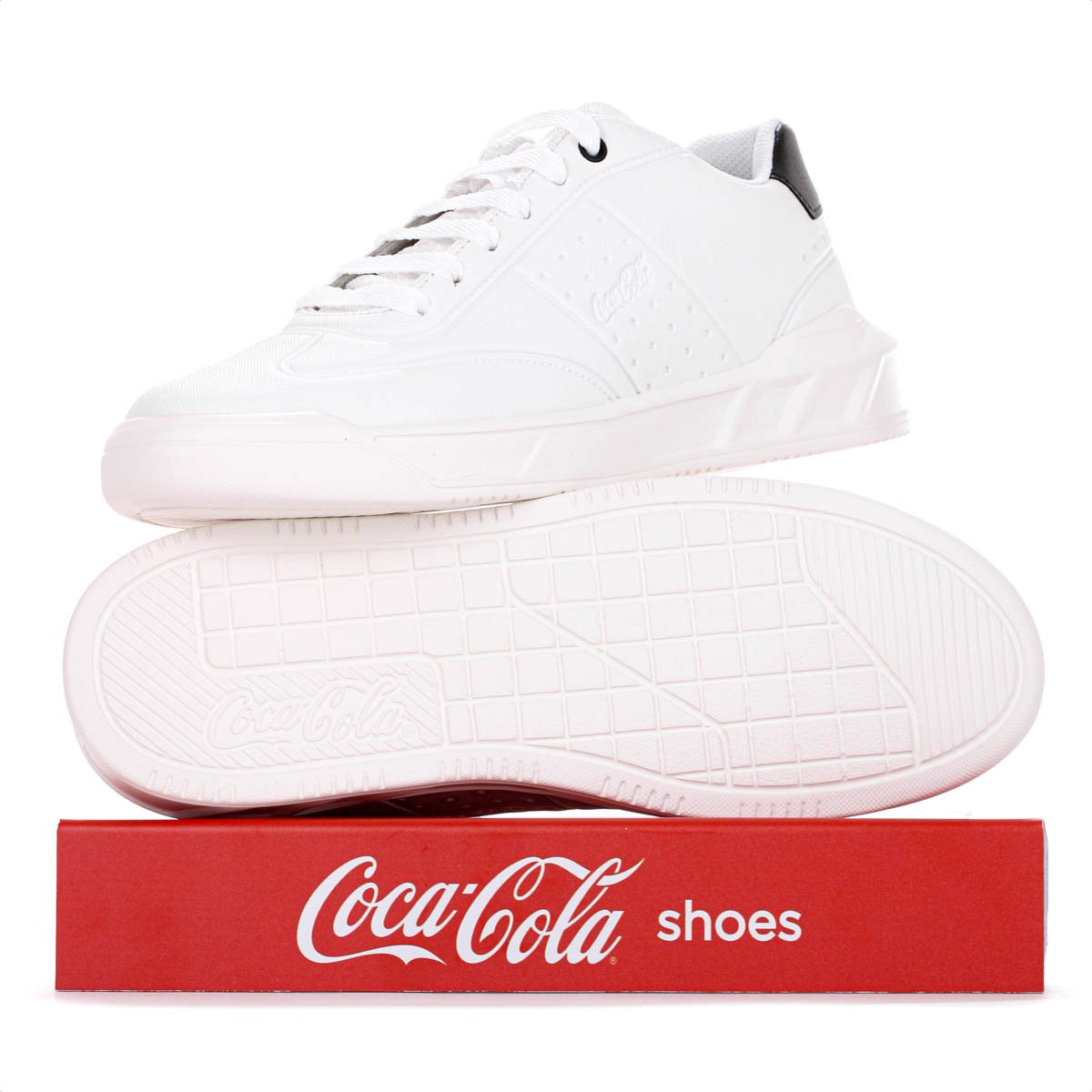 Tenis Coca Cola Soho Sky Branco e Preto - Masculino Branco 9