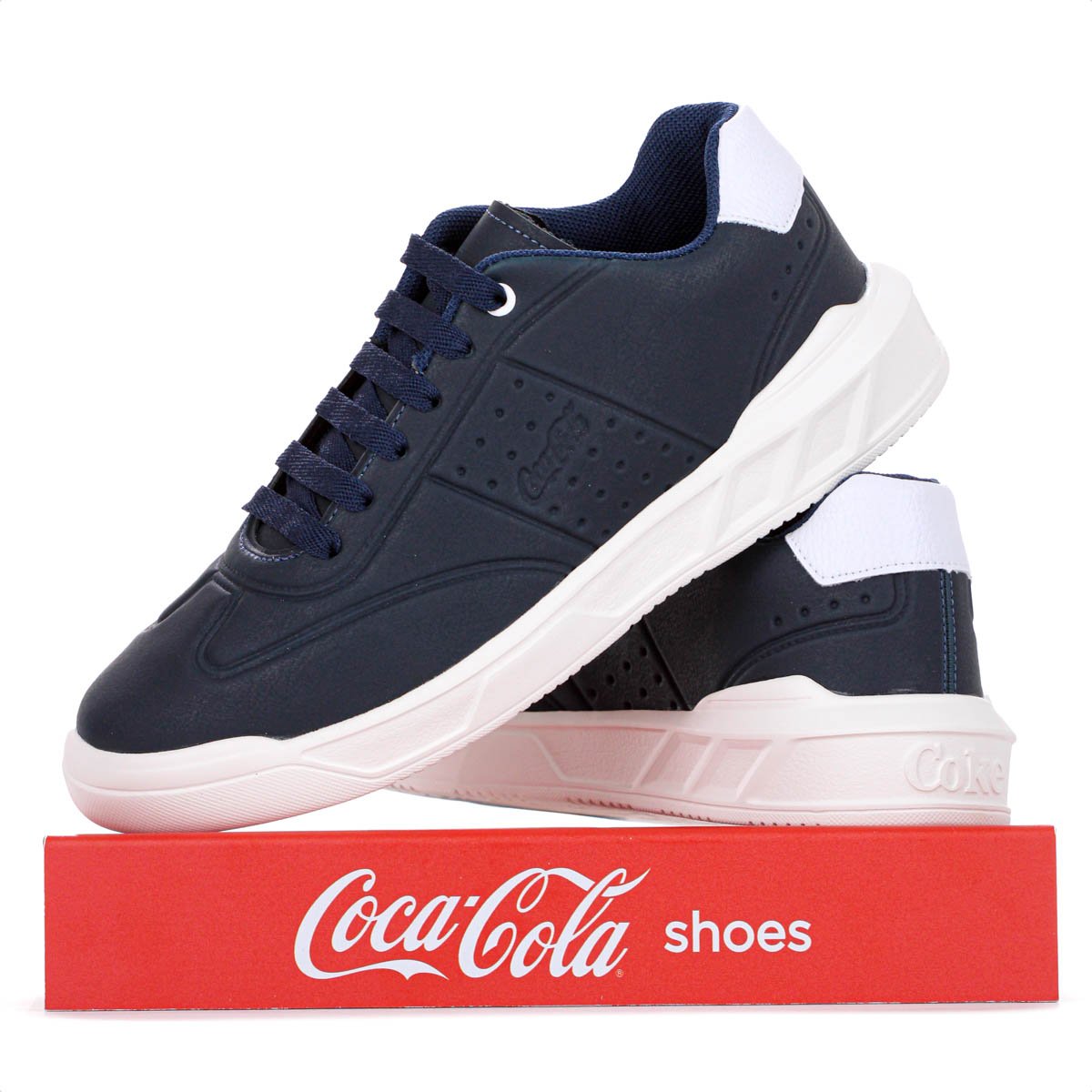 Tenis Coca Cola Soho Sky Azul Escuro e Branco - Masculino Azul Escuro 8