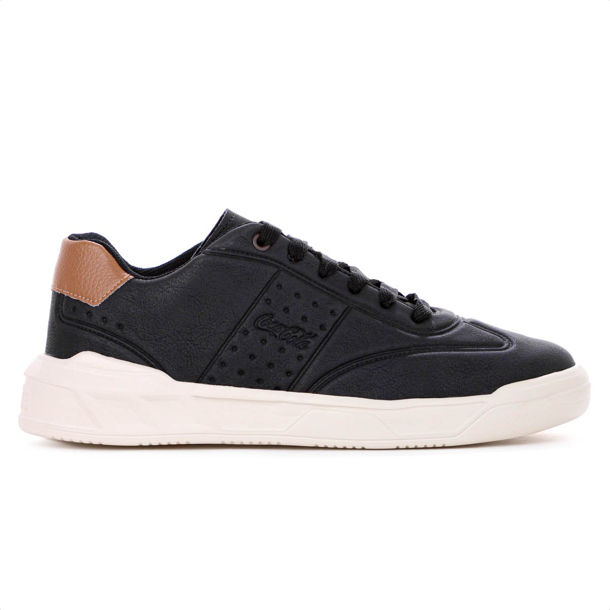 Tenis Coca Cola Soho Sky Preto e Off White - Masculino