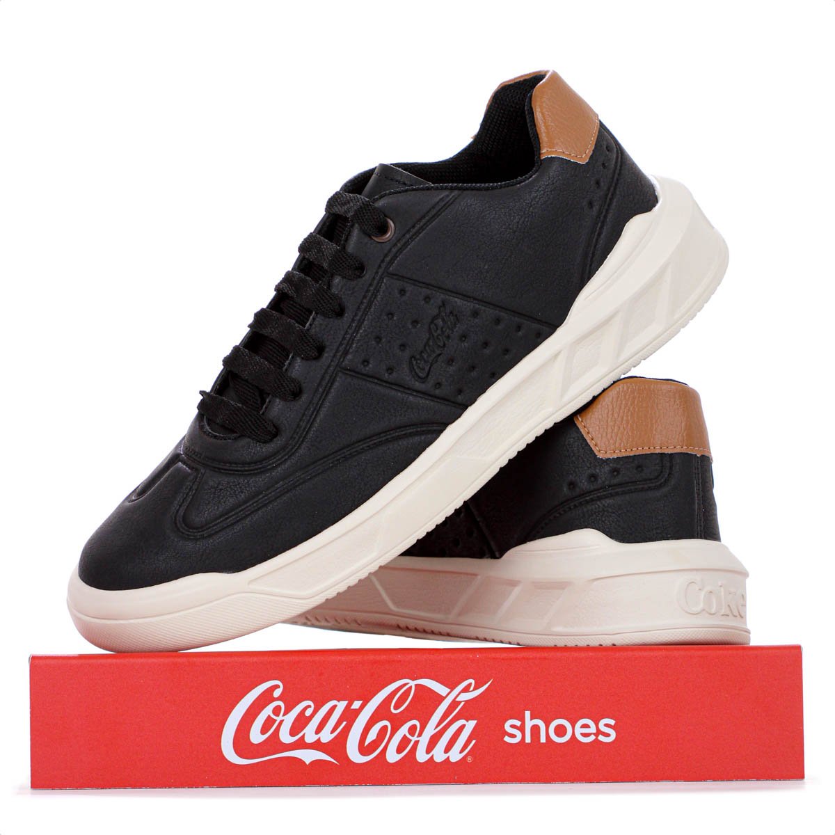 Tenis Coca Cola Soho Sky Preto e Off White - Masculino Preto 8