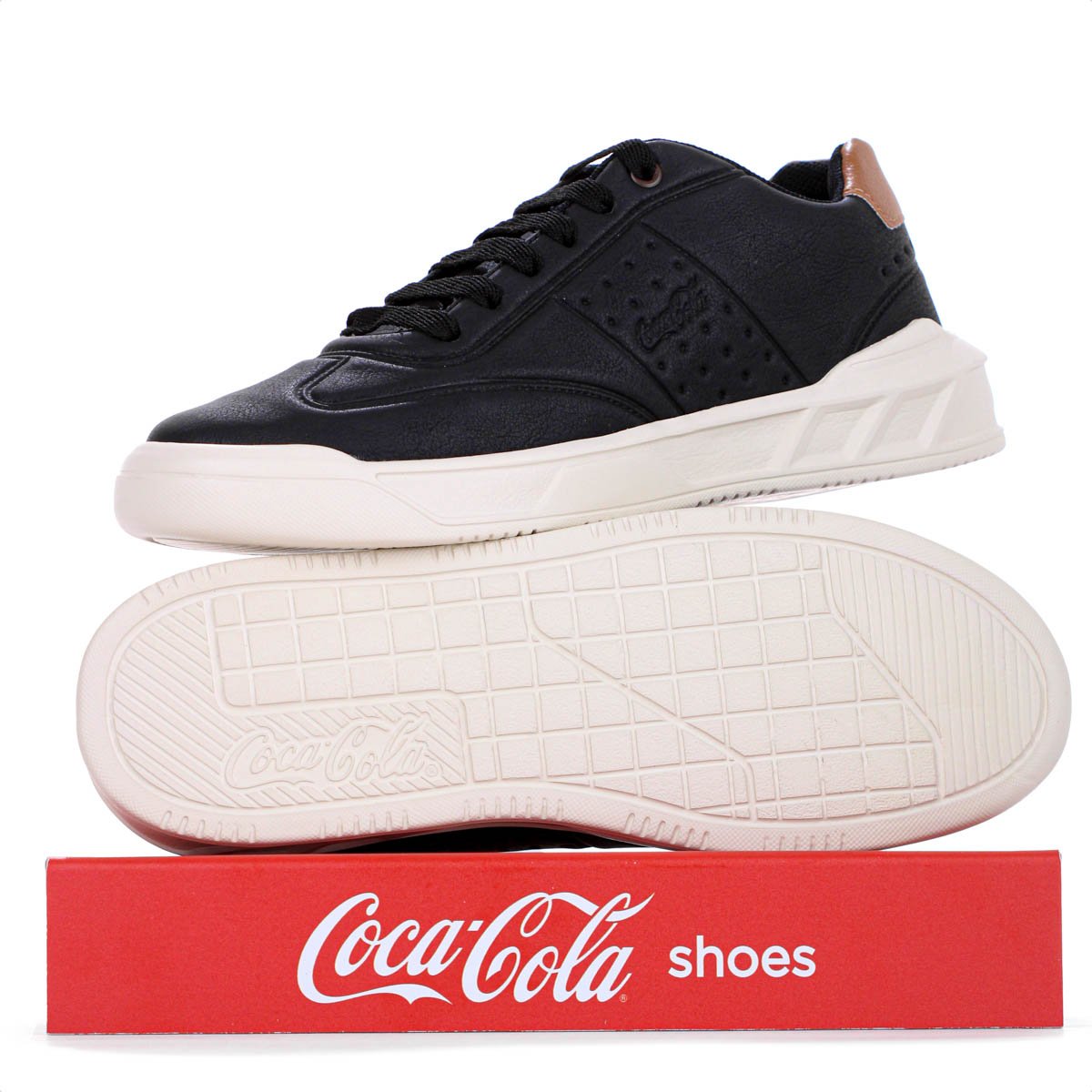 Tenis Coca Cola Soho Sky Preto e Off White - Masculino Preto 9