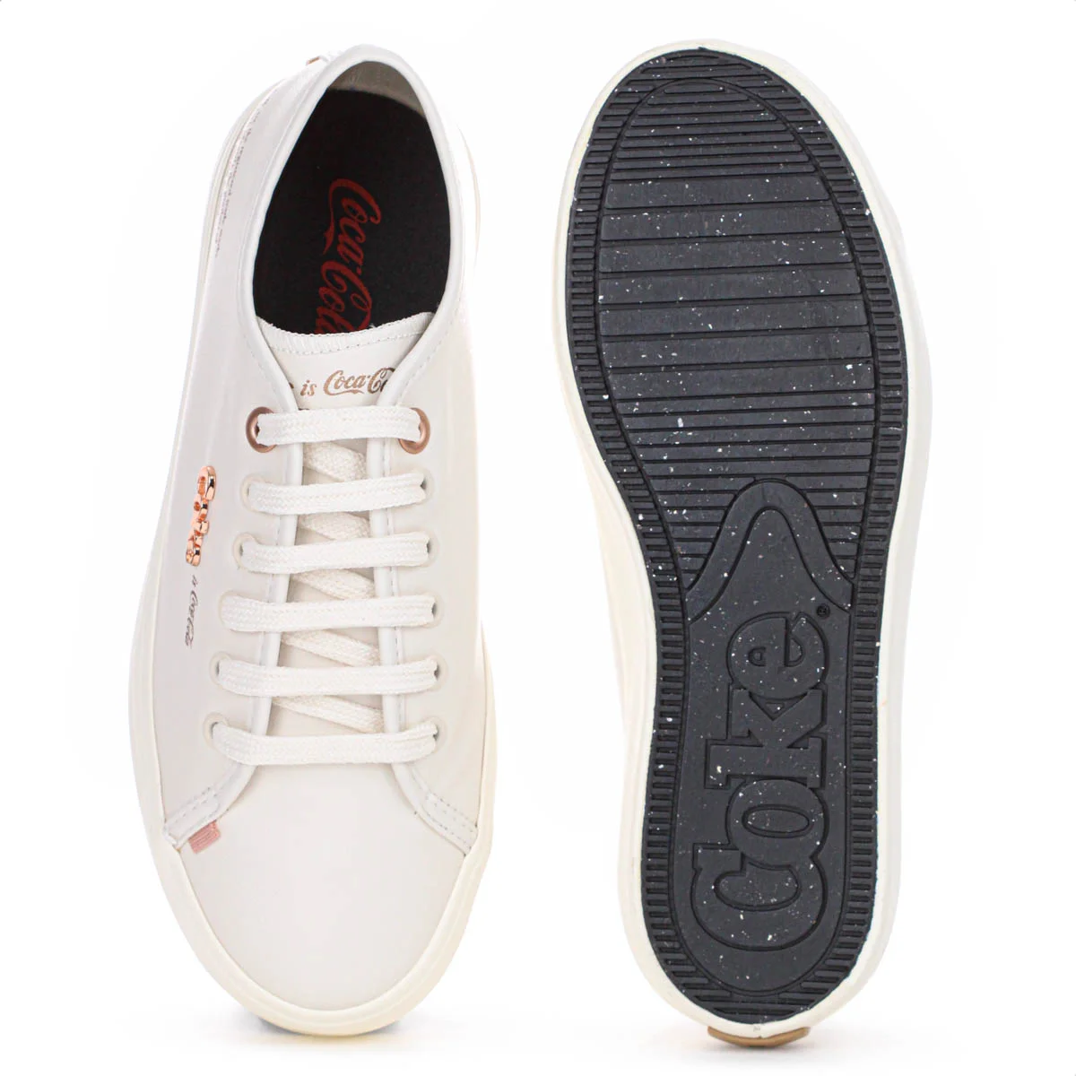 Tenis Coca Cola Key West Town Off White e Rose - Feminino Branco 4