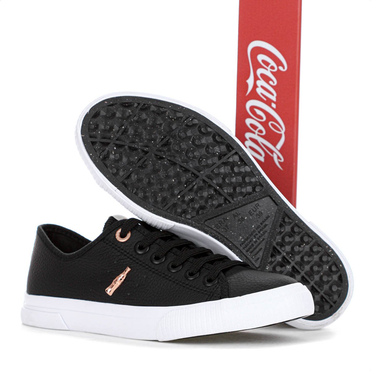 Tenis Coca Cola Flow Town Preto e Cobre - Feminino Preto 10