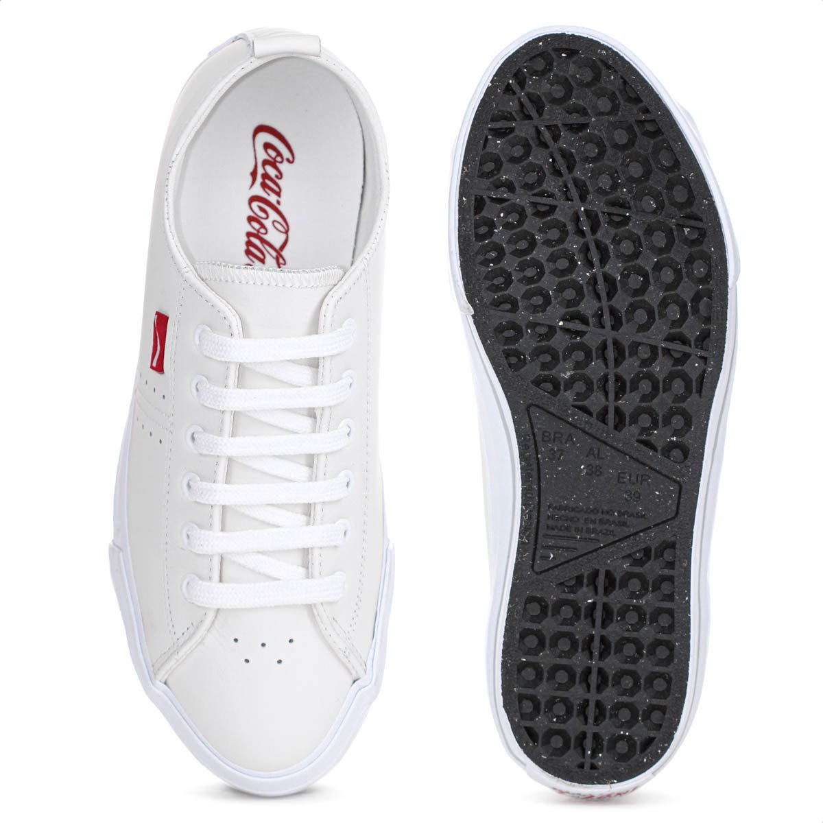 Tenis Coca Cola Isla Leather Branco - Feminino Branco 4