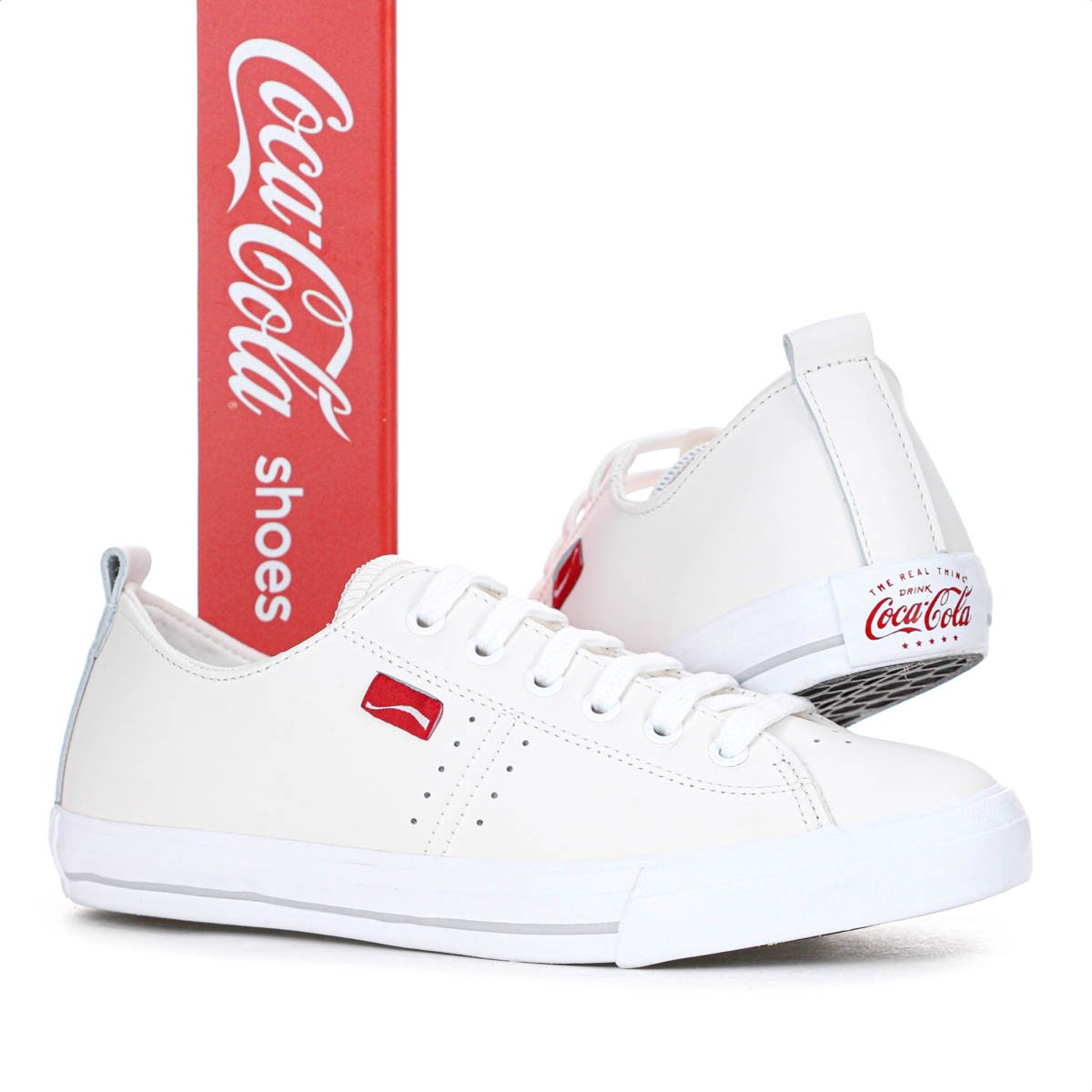 Tenis Coca Cola Isla Leather Branco - Feminino Branco 9