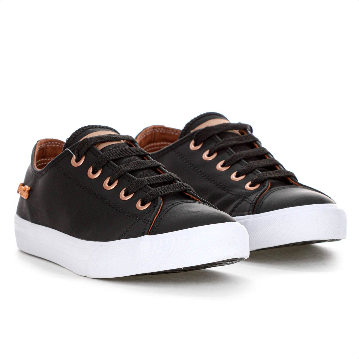 Tenis Coca Cola Atlanta Leather Preto e Cobre - Feminino Preto 3