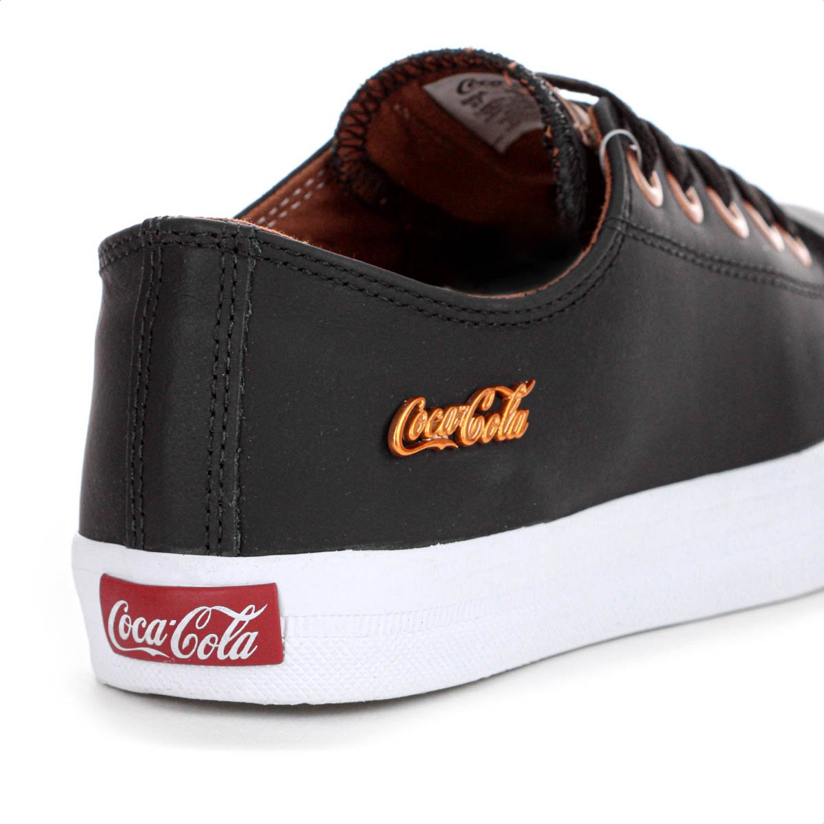 Tenis Coca Cola Atlanta Leather Preto e Cobre - Feminino Preto 8