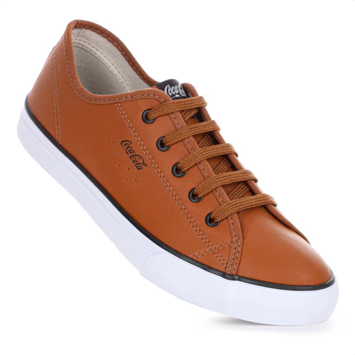 Tenis Coca Cola Stream Leather Marrom Caramelo - Feminino Marrom 4