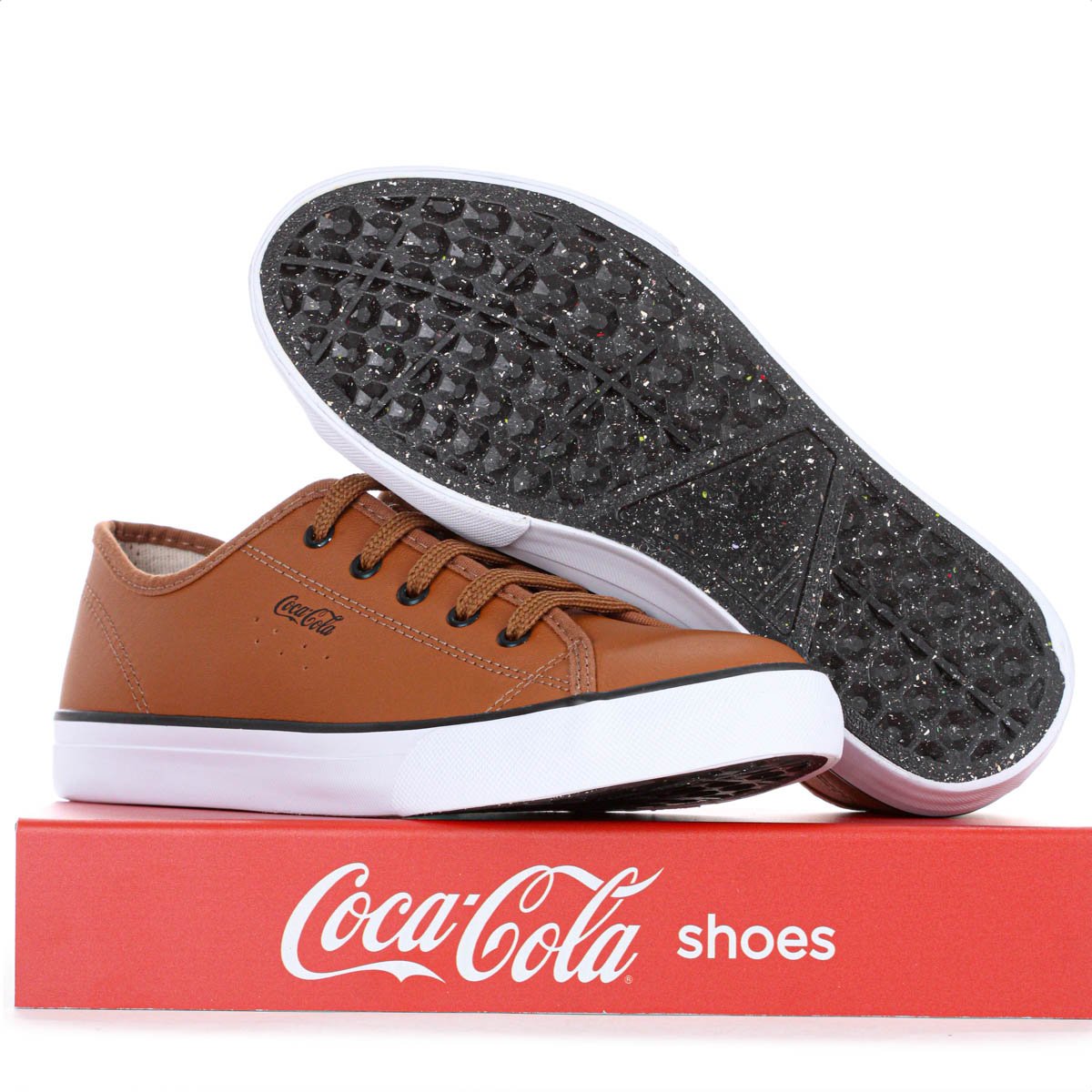 Tenis Coca Cola Stream Leather Marrom Caramelo - Feminino Marrom 9