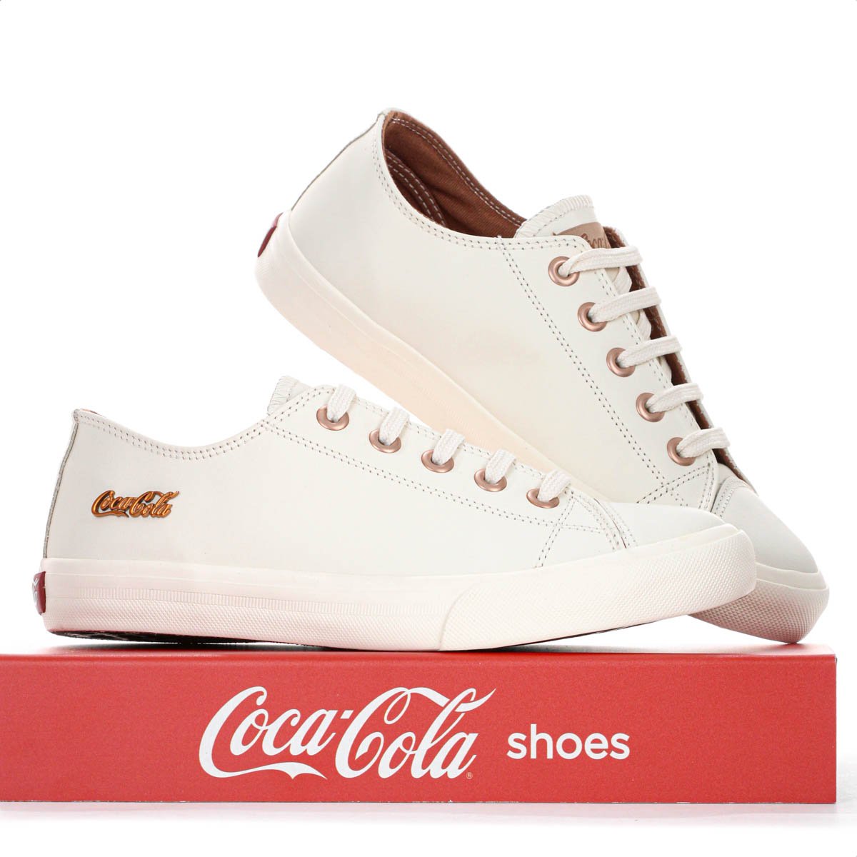 Tenis Coca Cola Atlanta Leather Off White e Cobre - Feminino Off White 9