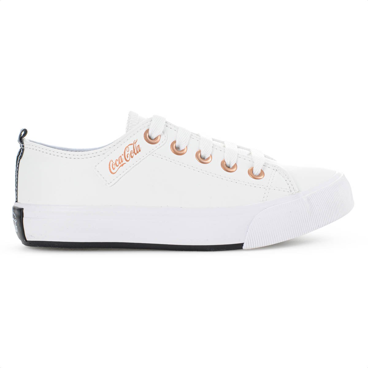 Tenis Coca Cola Atlanta Town Coke Branco e Cobre - Feminino